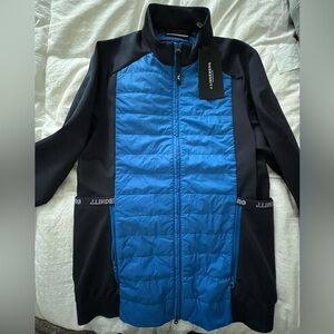 J Lindeberg Kenny Golf Hybrid Jacket Navy/Royal Puffer Men Small NWT